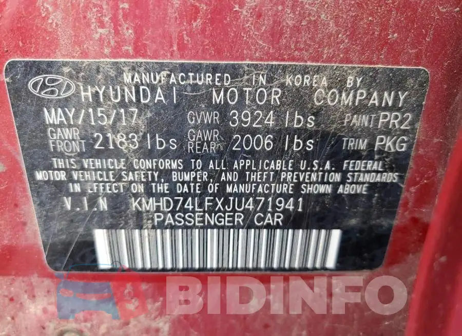 KMHD74LFXJU471941 Photo# 12