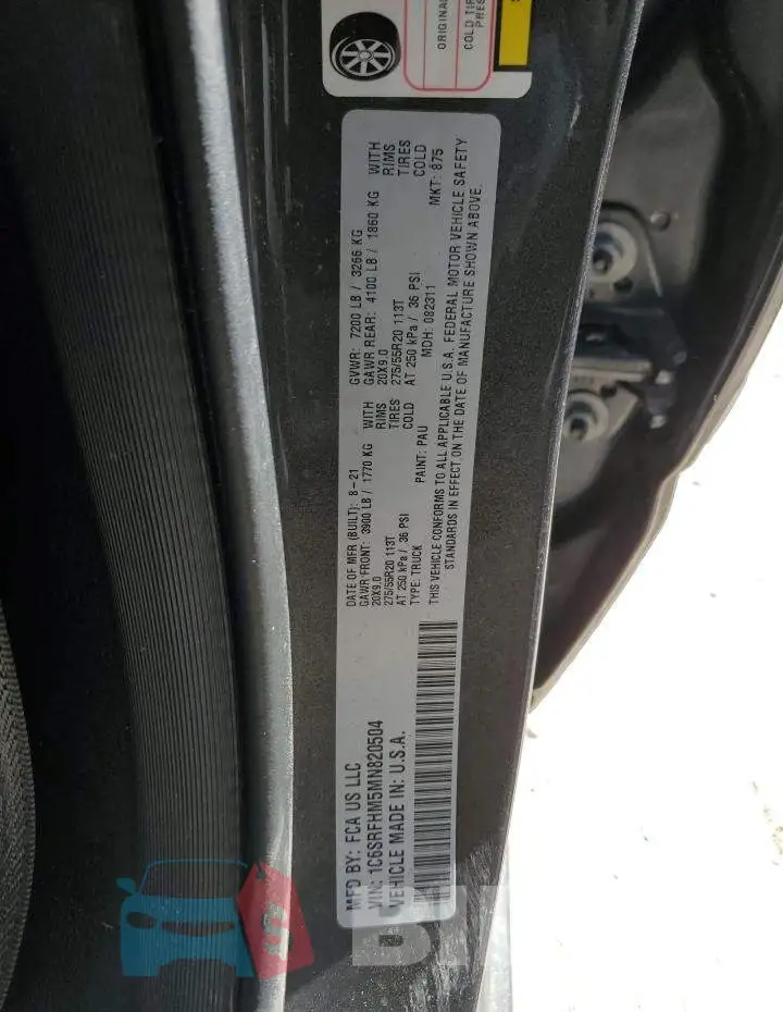 1C6SRFHM5MN820504 Photo# 12