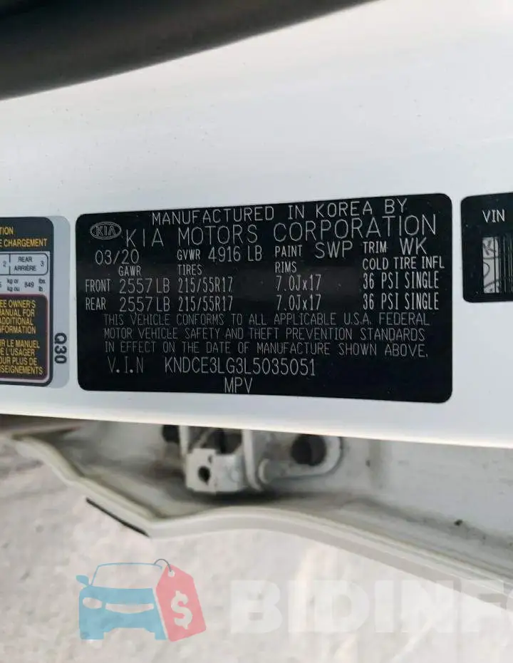 KNDCE3LG3L5035051 Photo# 12