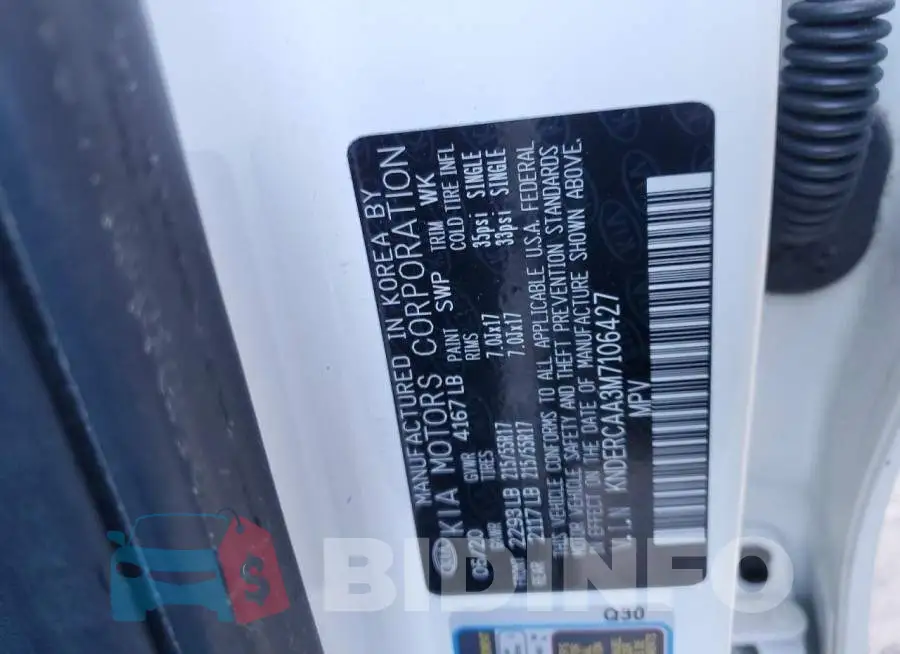 KNDERCAA3M7106427 Photo# 13