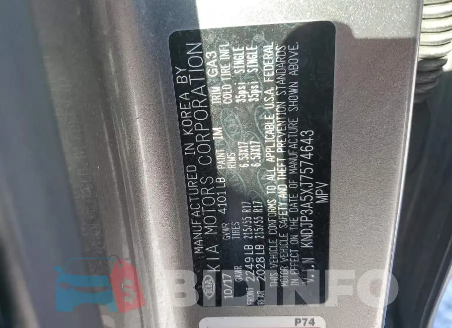 KNDJP3A5XJ7574643 Photo# 12