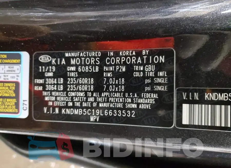 KNDMB5C19L6633532 Photo# 13