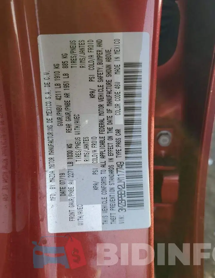 3MZBPBEM2LM117749 Photo# 13