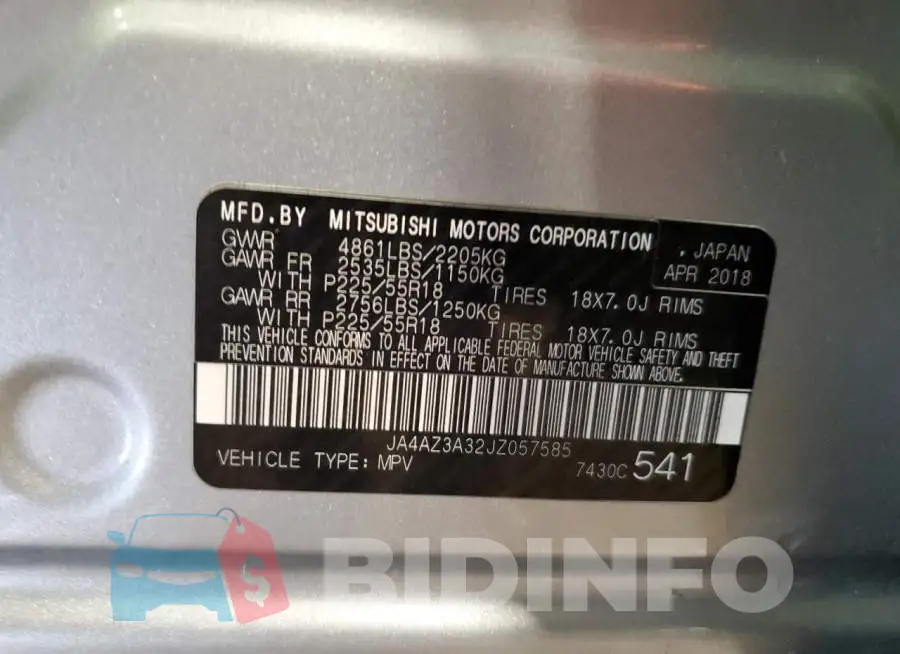 JA4AZ3A32JZ057585 Photo# 13
