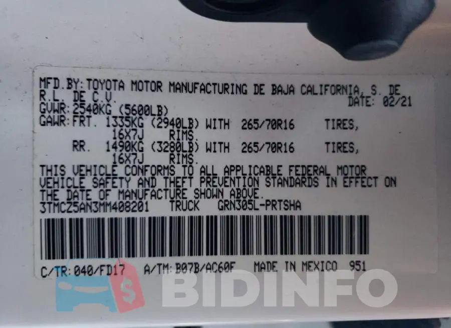 3TMCZ5AN3MM408201 Photo# 13