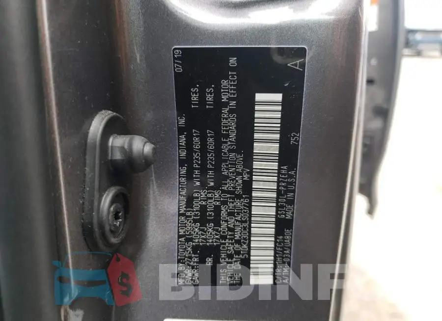 5TDKZ3DC3LS037761 Photo# 13