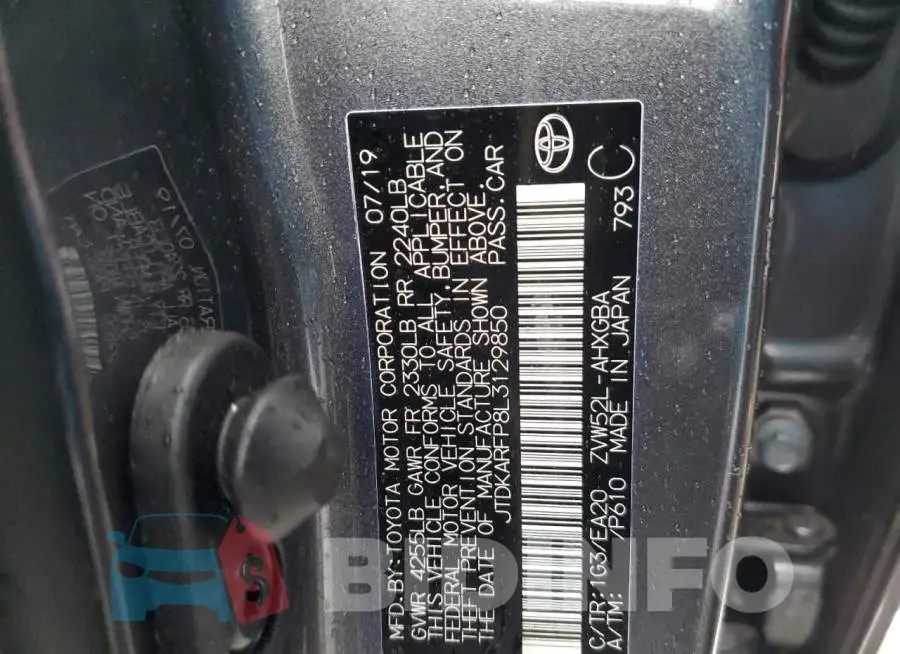 JTDKARFP8L3129850 Photo# 12