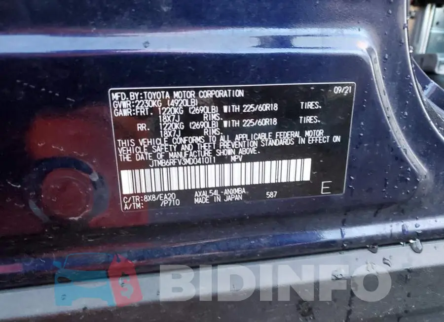 JTMB6RFV3MD041011 Photo# 13