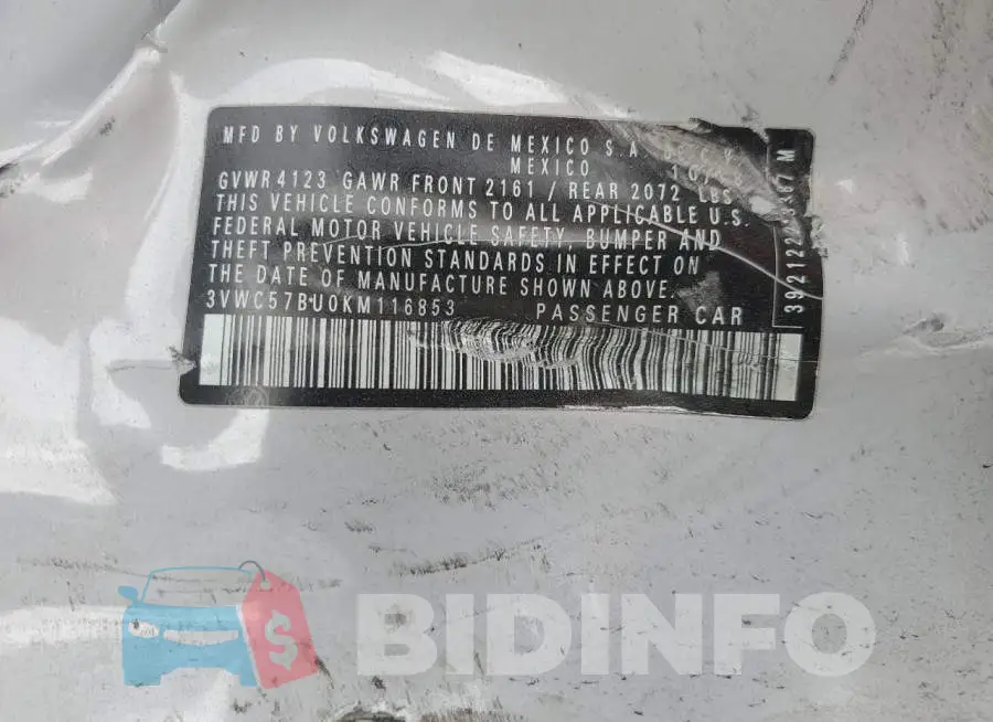 3VWC57BU0KM116853 Photo# 12