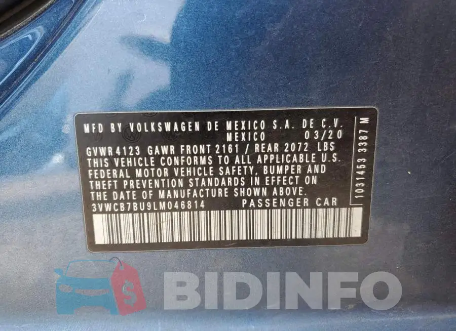 3VWCB7BU9LM046814 Photo# 12