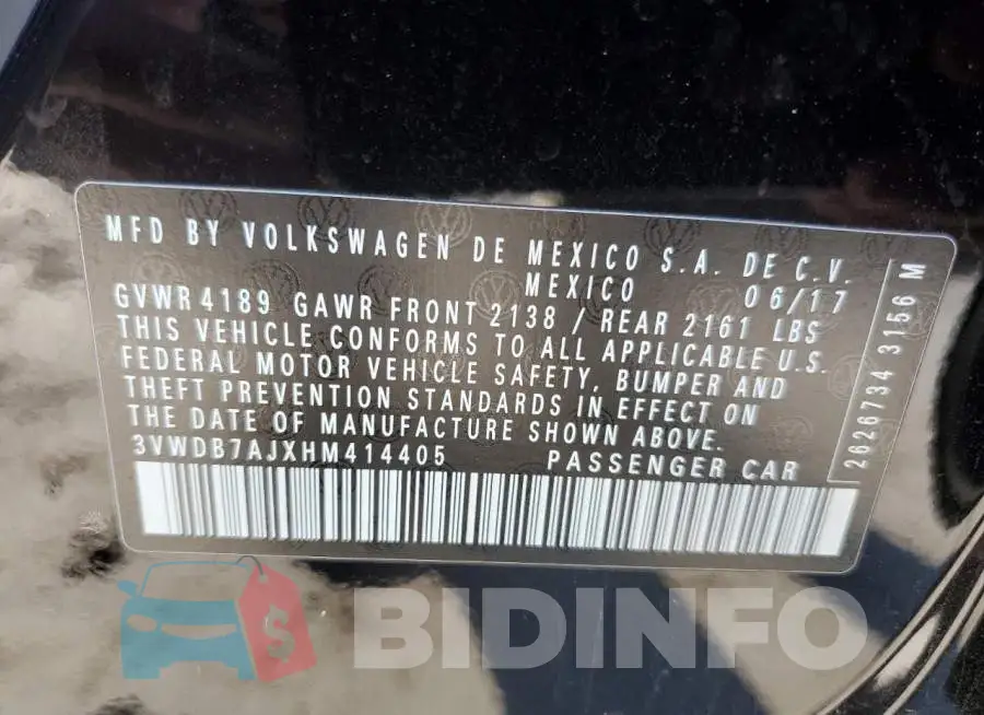 3VWDB7AJXHM414405 Photo# 12
