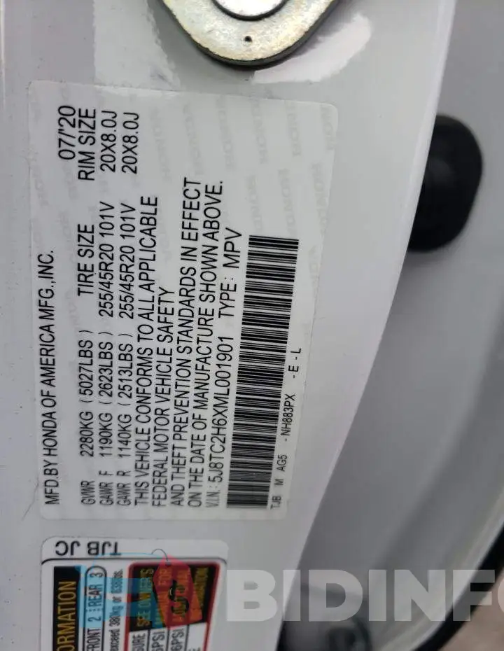 5J8TC2H6XML001901 Photo# 13