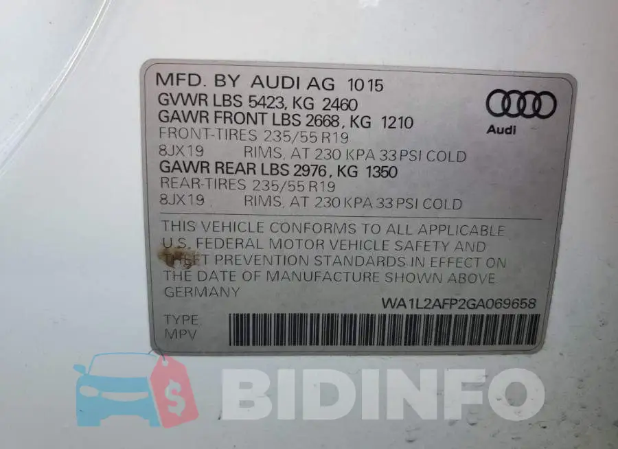 WA1L2AFP2GA069658 Photo# 13