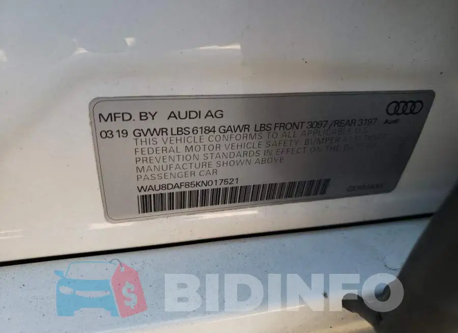WAU8DAF85KN017521 Photo# 12