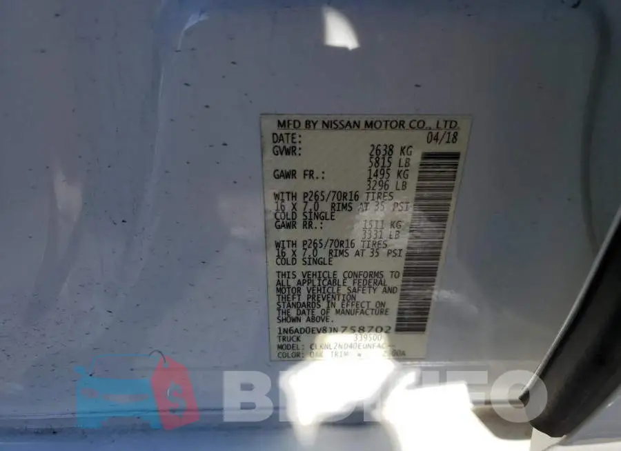 1N6AD0EV8JN758702 Photo# 12