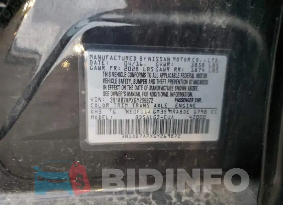 3N1AB7APXGY269872 Photo# 12