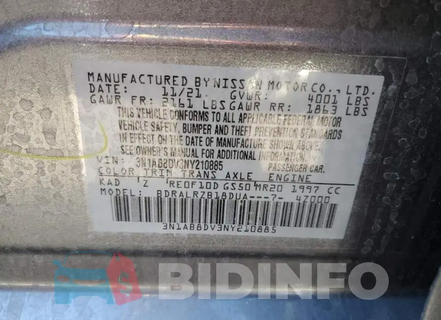 3N1AB8DV3NY210885 Photo# 12