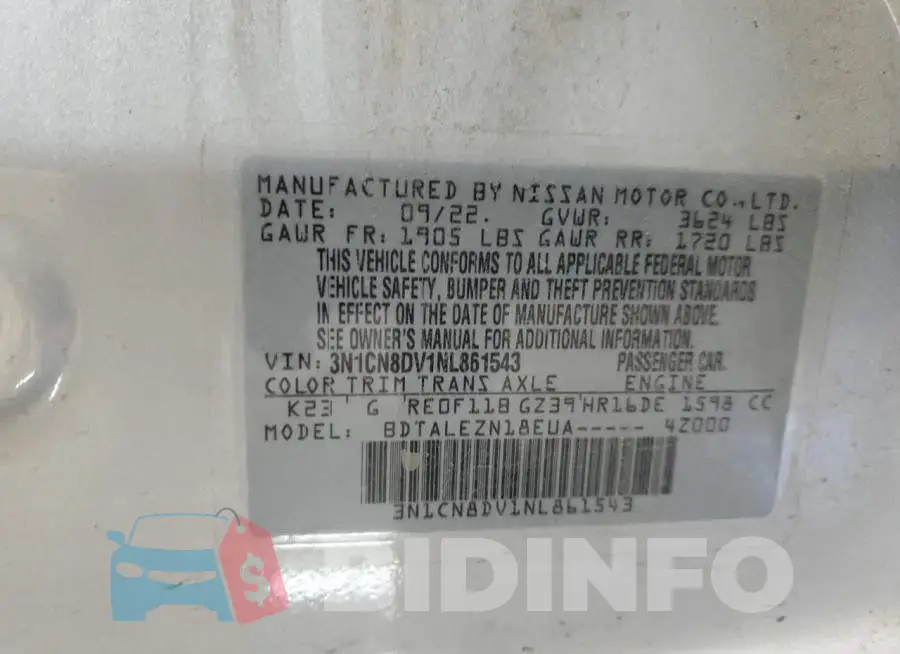 3N1CN8DV1NL861543 Photo# 13