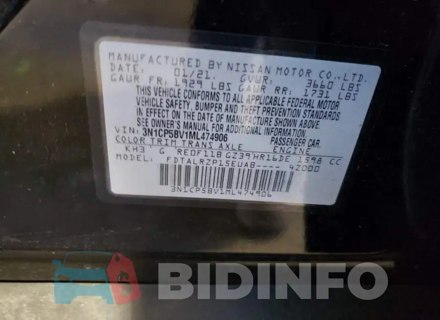 3N1CP5BV1ML474906 Photo# 12