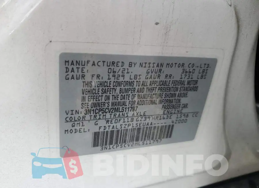 3N1CP5CV2ML511797 Photo# 12