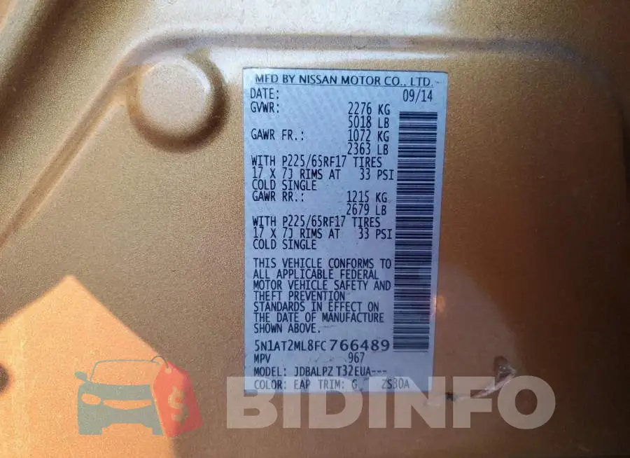 5N1AT2ML8FC766489 Photo# 12