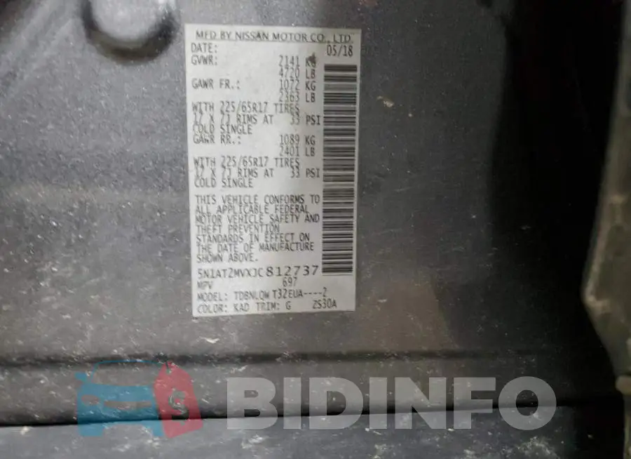 5N1AT2MVXJC812737 Photo# 13