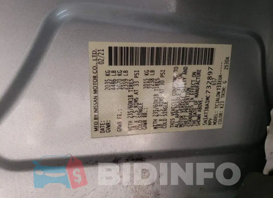 5N1AT3BA1MC732897 Photo# 13