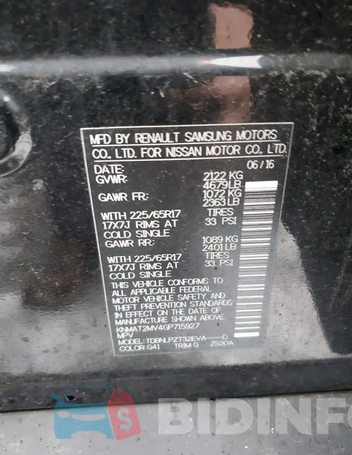 KNMAT2MV4GP715927 Photo# 13