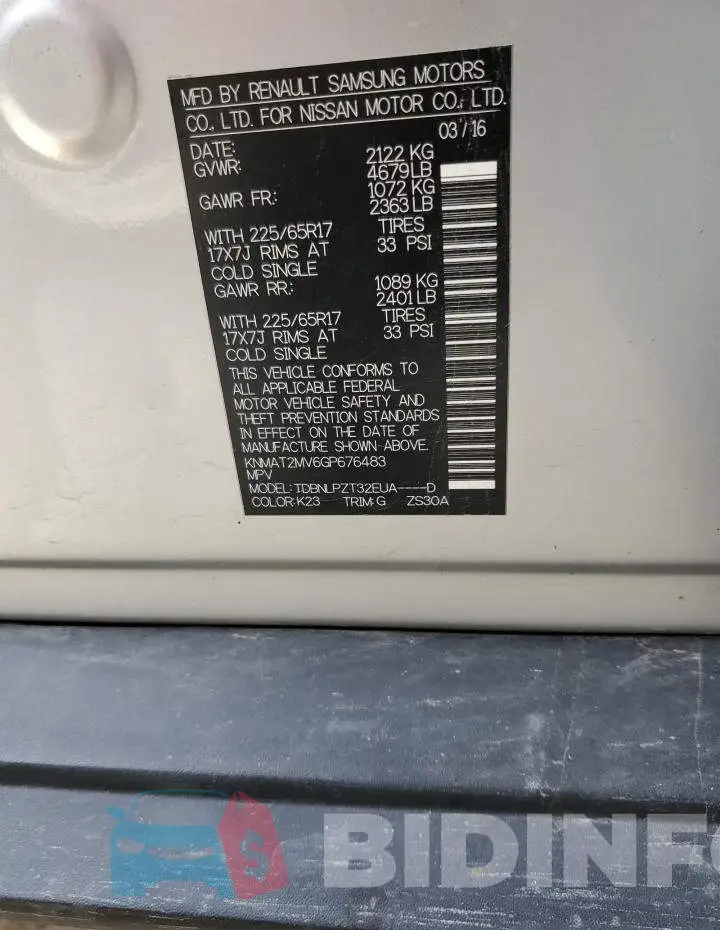 KNMAT2MV6GP676483 Photo# 13