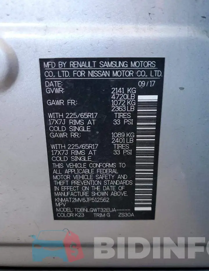 KNMAT2MV6JP512562 Photo# 12