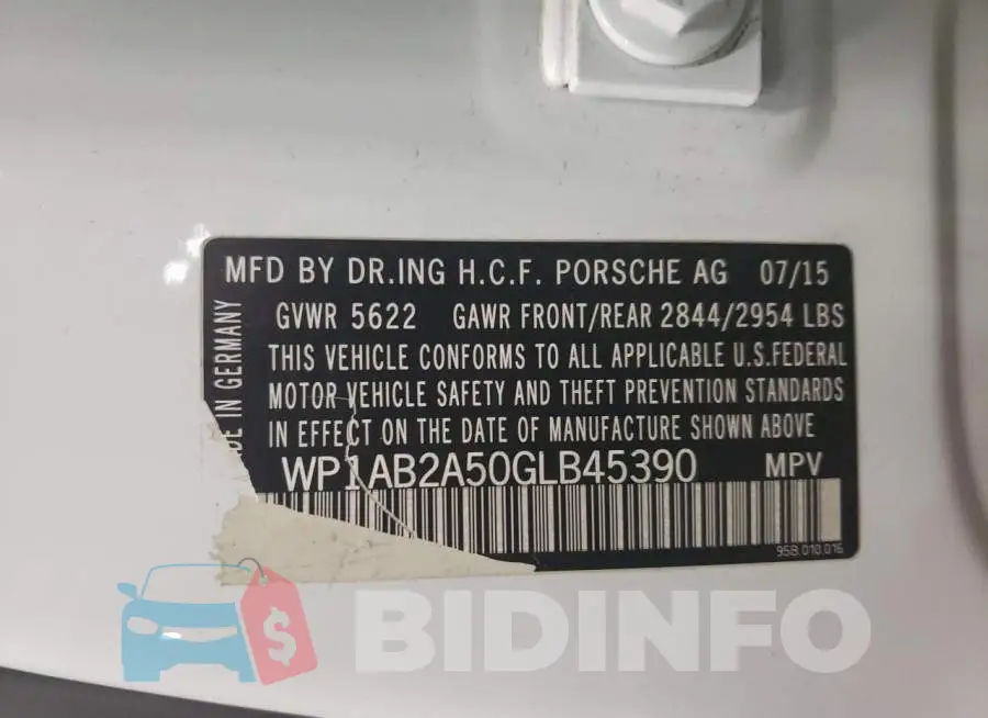 WP1AB2A50GLB45390 Photo# 12