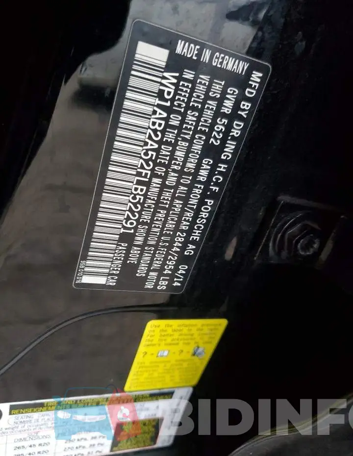 WP1AB2A52FLB52291 Photo# 13