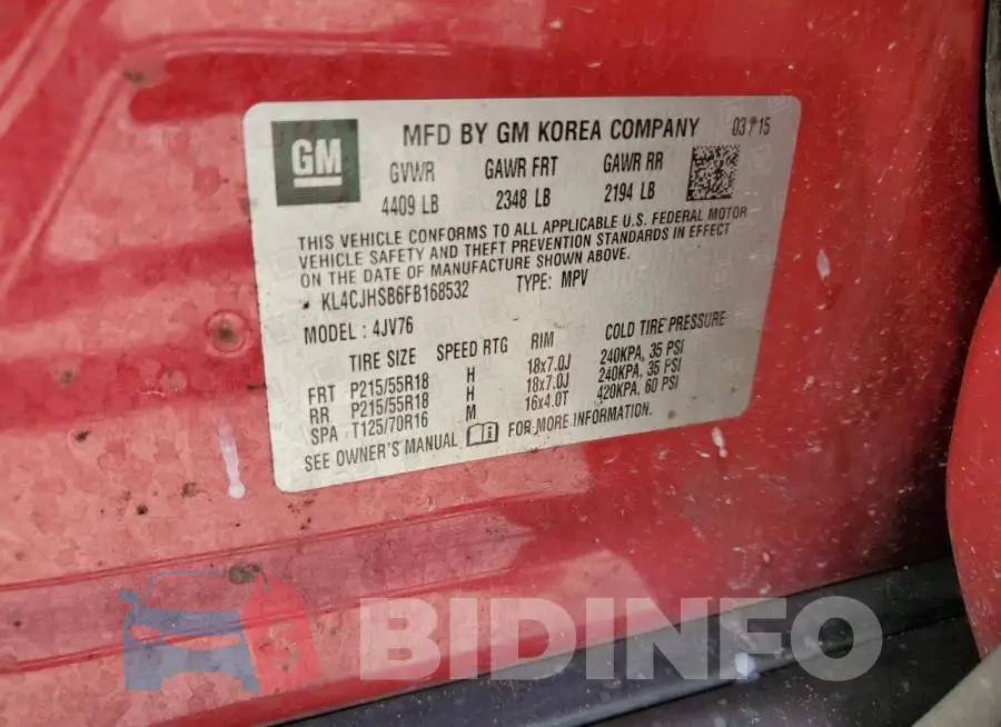 KL4CJHSB6FB168532 Photo# 12
