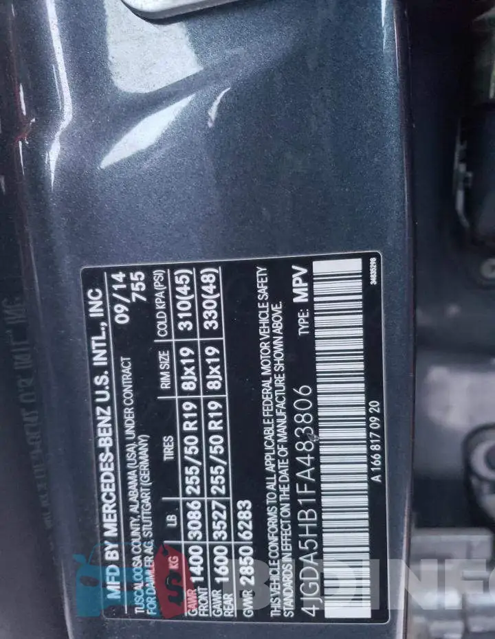 4JGDA5HB1FA483806 Photo# 12