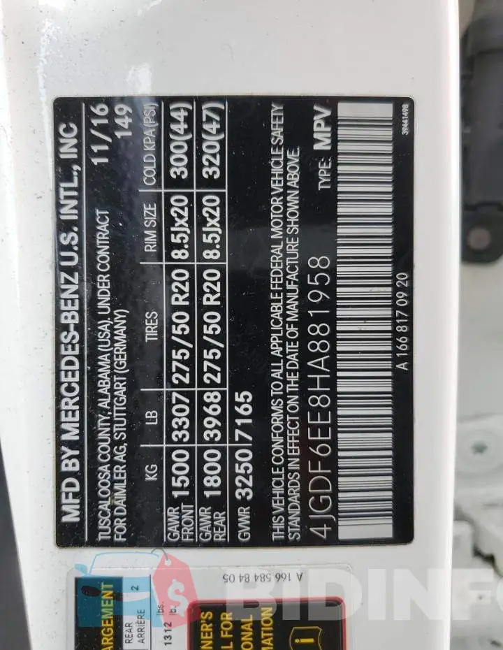 4JGDF6EE8HA881958 Photo# 13