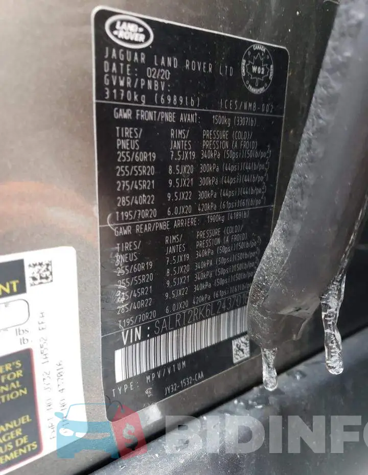 SALRT2RK6L2437016 Photo# 14