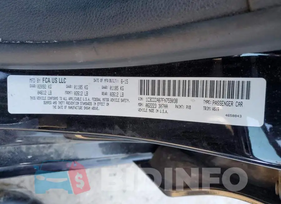 1C3CCCAB7FN759038 Photo# 12