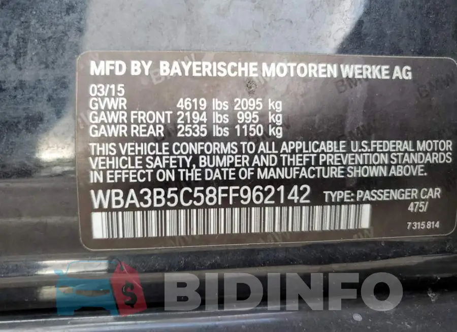WBA3B5C58FF962142 Photo# 12