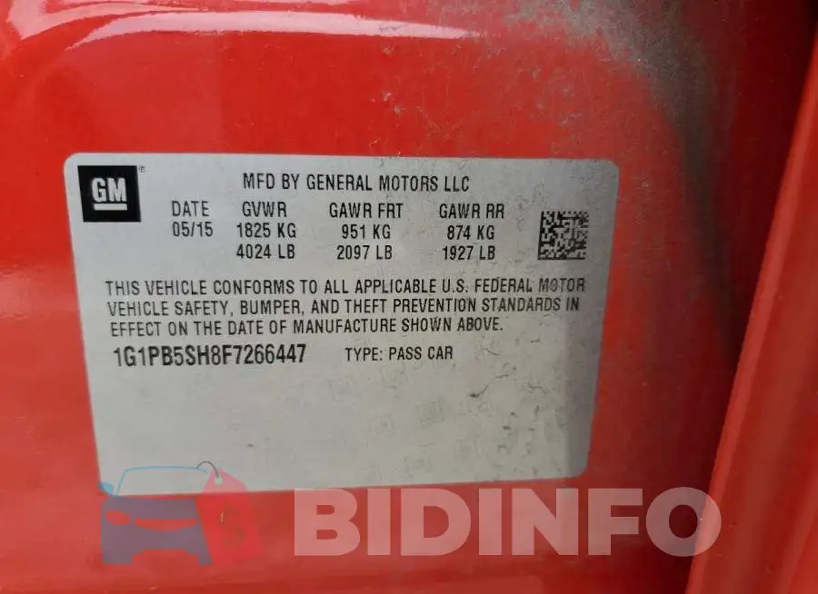 1G1PB5SH8F7266447 Photo# 12