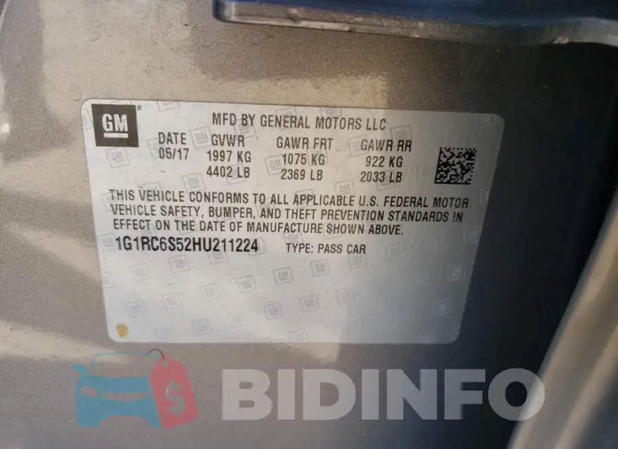 1G1RC6S52HU211224 Photo# 13