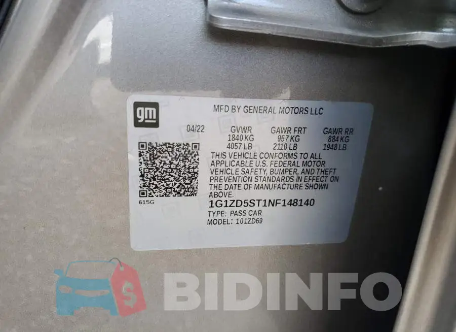 1G1ZD5ST1NF148140 Photo# 12
