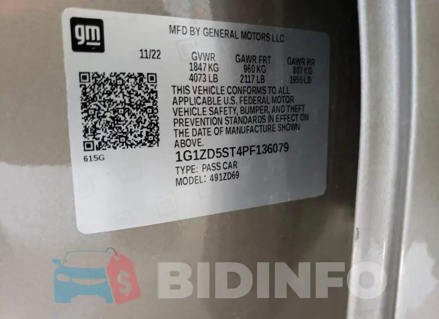 1G1ZD5ST4PF136079 Photo# 12