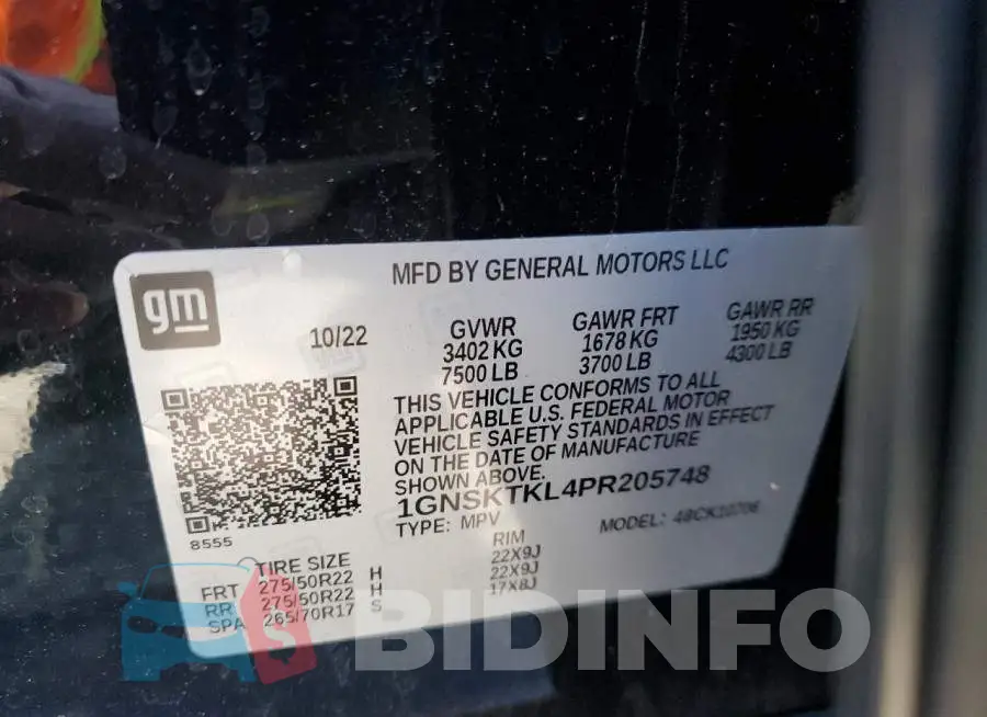1GNSKTKL4PR205748 Photo# 14
