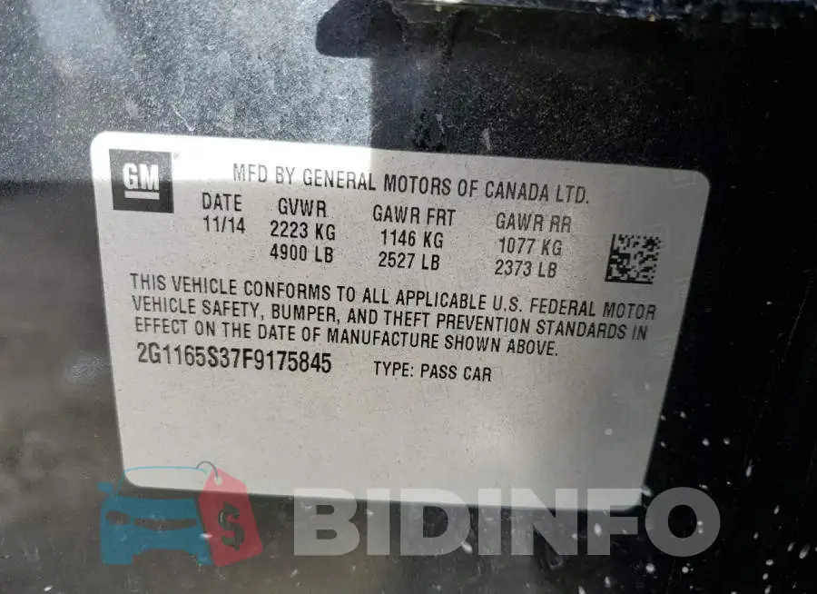 2G1165S37F9175845 Photo# 12