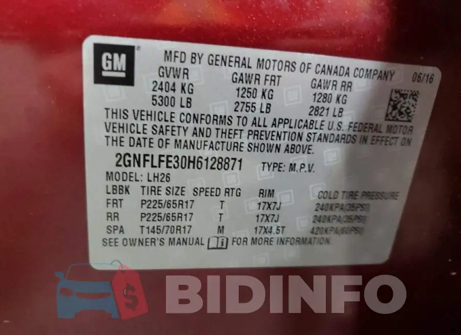2GNFLFE30H6128871 Photo# 12