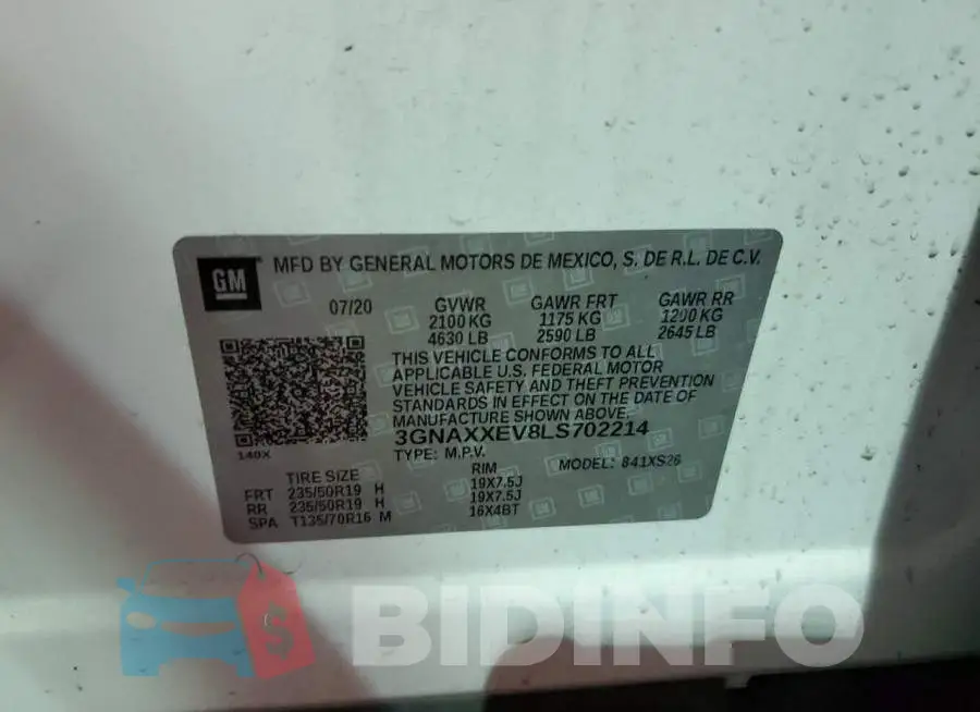 3GNAXXEV8LS702214 Photo# 12
