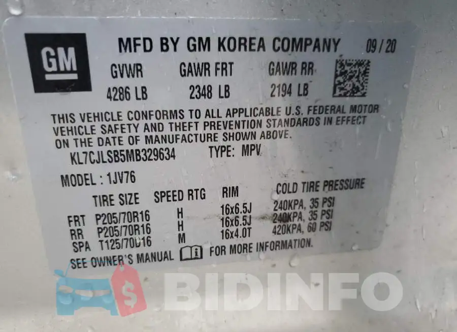 KL7CJLSB5MB329634 Photo# 14