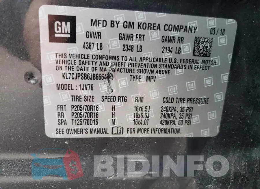 KL7CJPSB6JB666428 Photo# 14