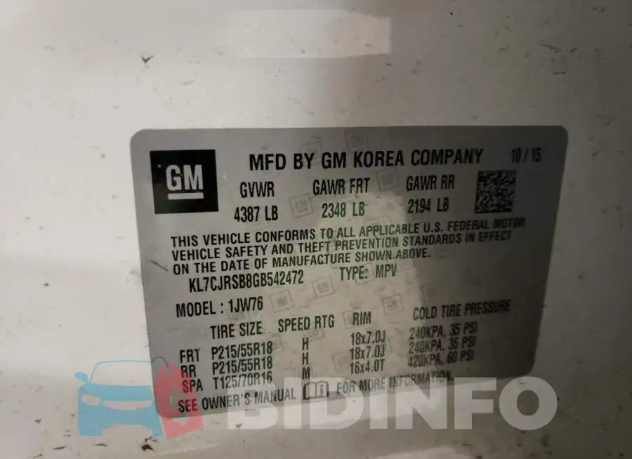 KL7CJRSB8GB542472 Photo# 12