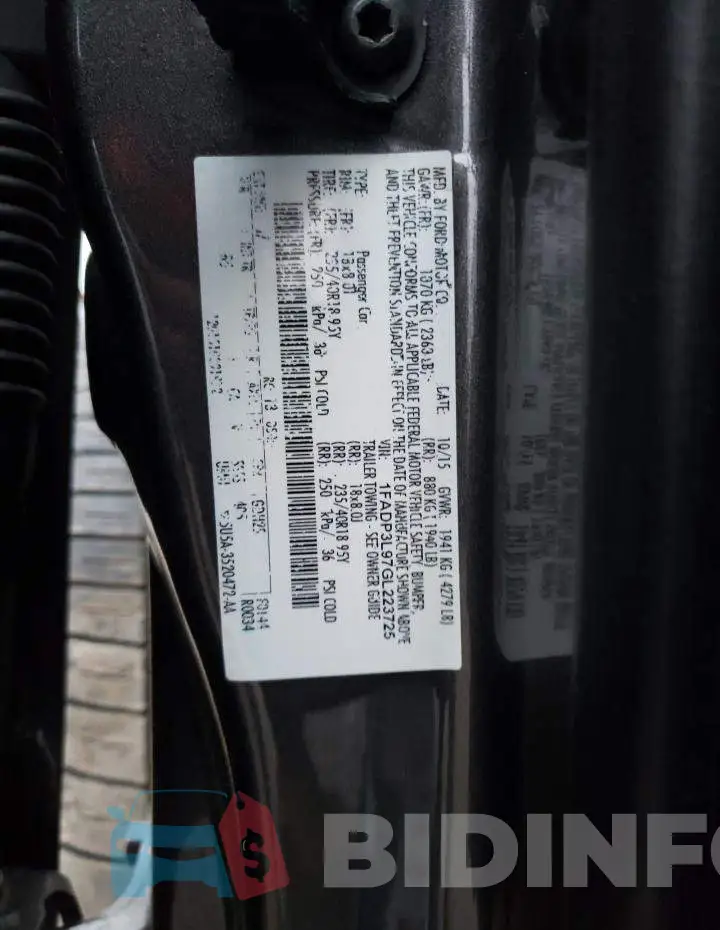 1FADP3L97GL223725 Photo# 13